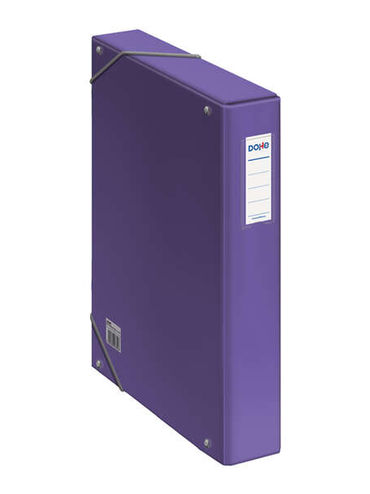 Dohe Caja de Carton Forrado con Papel Impreso y Plastificado - Tarjetero con Etiqueta en el Lomo - Sistema de Cierre con Gomas Elasticas 1