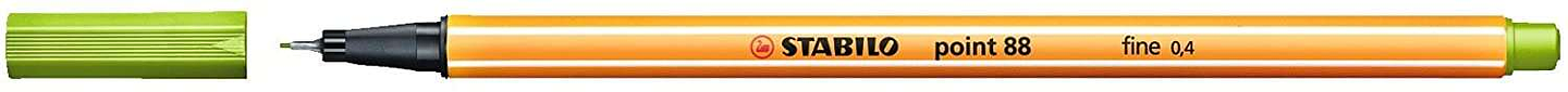 Stabilo Point 88 Rotulador de Punta Fina de Fibra - Trazo de 0.4 mm - Tinta con Base de Agua - Color Verde Manzana 1