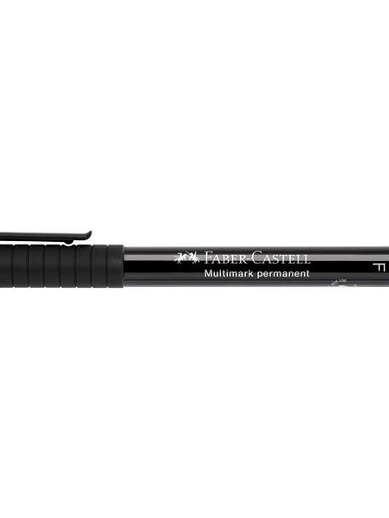 Faber-Castell Multimark Rotulador Permanente - Ancho de Trazo 0.6mm - Goma de Borrar Integrada - Resistente a la Luz y al Agua - Color Negro 1
