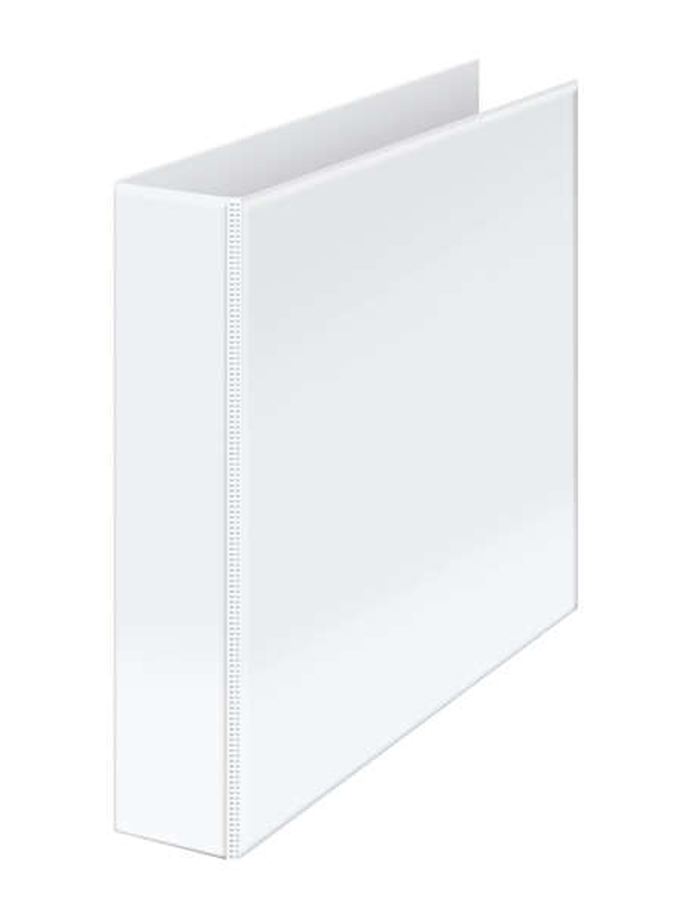 Dohe Carpeta Canguro Basic A4 - 4 Anillas Mixtas 55mm - Bolsa en Lomo y Portada - Carton Forrado - Color Blanco 1