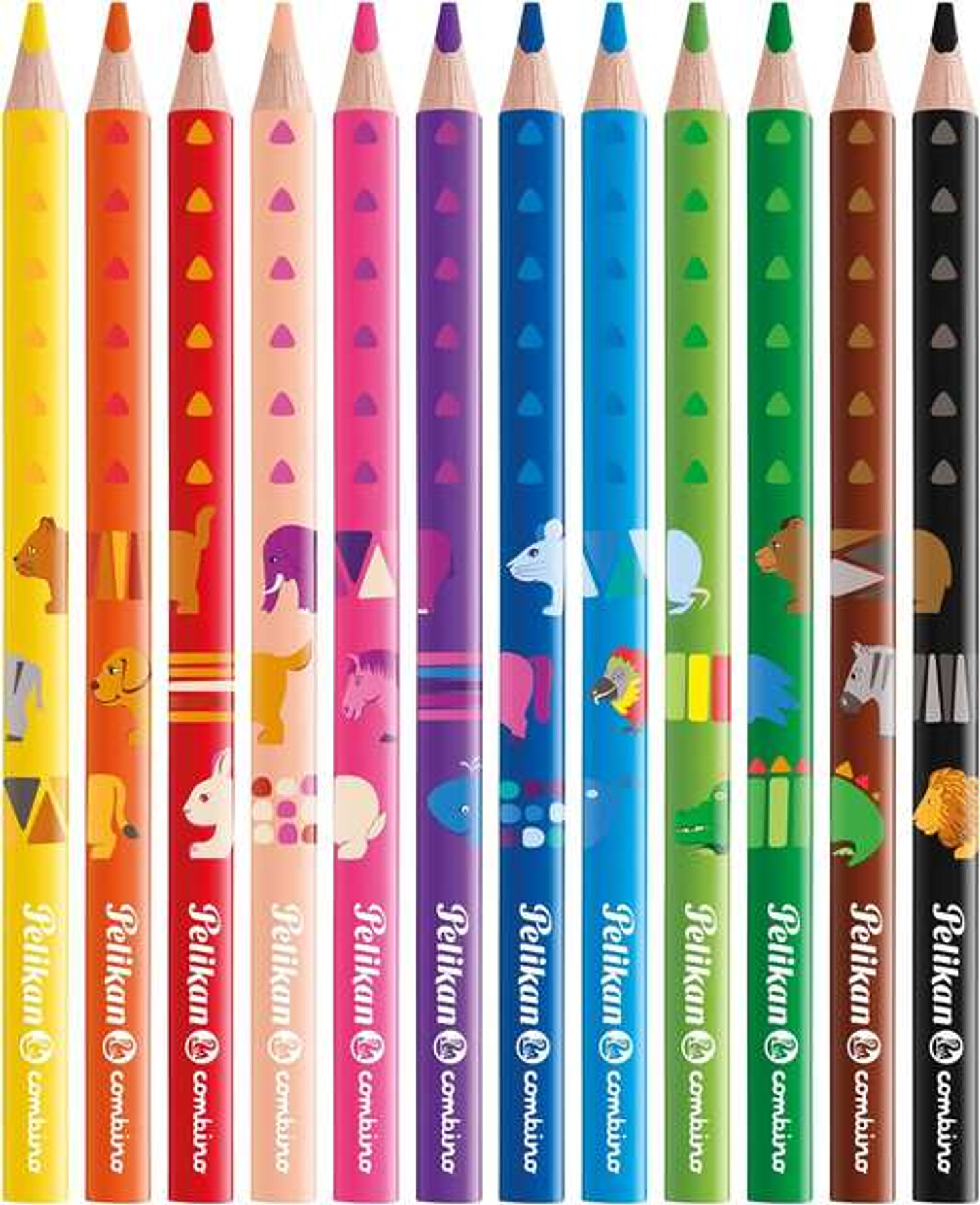 Pelikan Caja de 12 Lapices de Colores Jumbo Triangulares - Mina Antirotura - Certificacion FSC 1