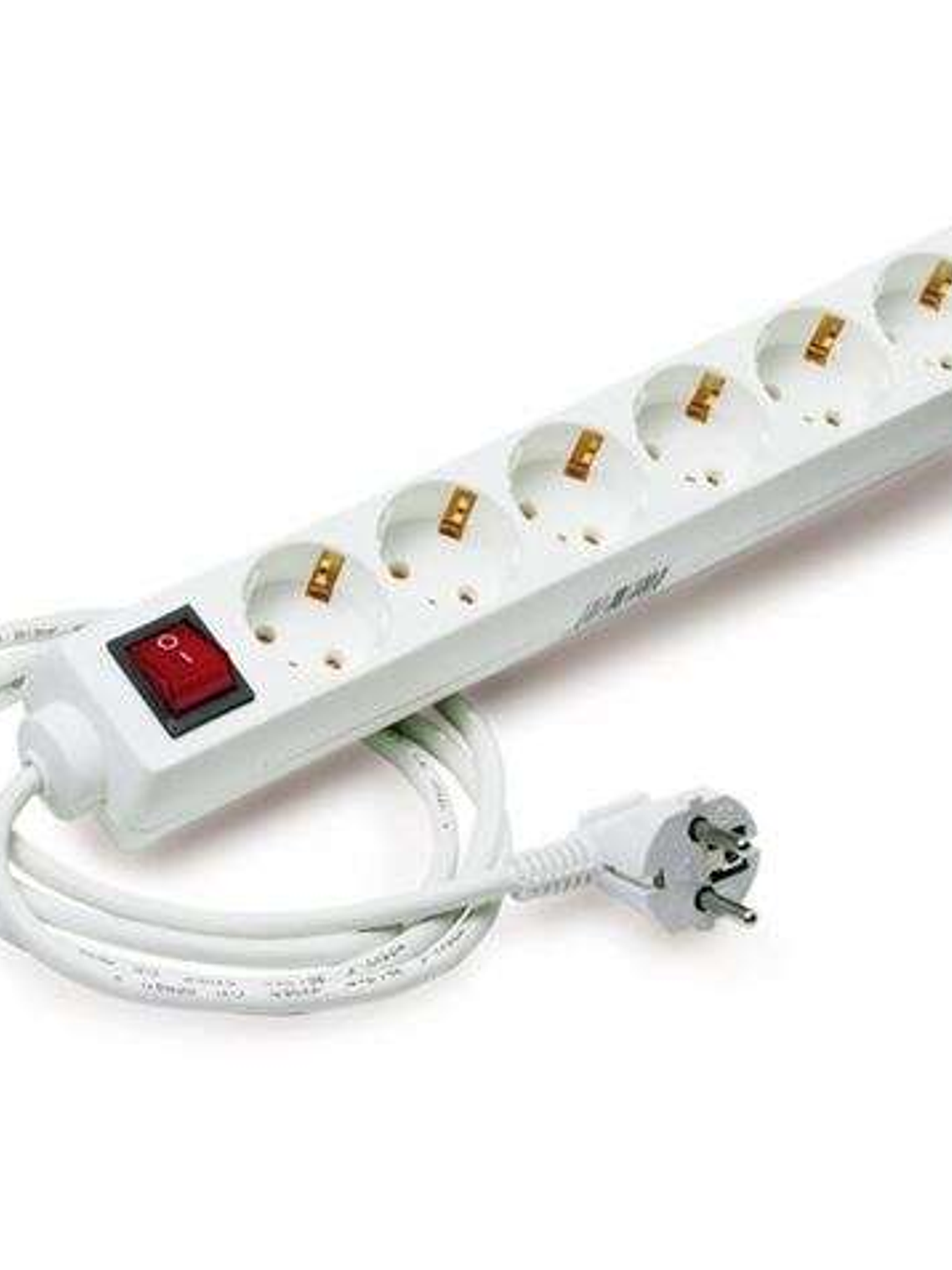 Elbat Regleta Alimentacion - 6 Tomas Schuko - Interruptor On/Off - Cable de 1.50m 1