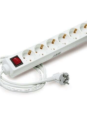 Elbat Regleta Alimentacion - 6 Tomas Schuko - Interruptor On/Off - Cable de 1.50m