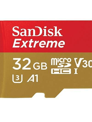 Sandisk Extreme Tarjeta Micro SDHC 32GB UHS-I U3 A1 Clase 10 100MB/s + Adaptador SD