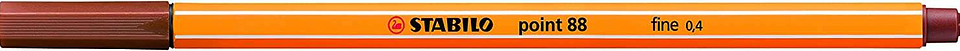 Stabilo Point 88 Rotulador de Punta Fina de Fibra - Trazo de 0.4 mm - Tinta con Base de Agua - Color Sanguina 1