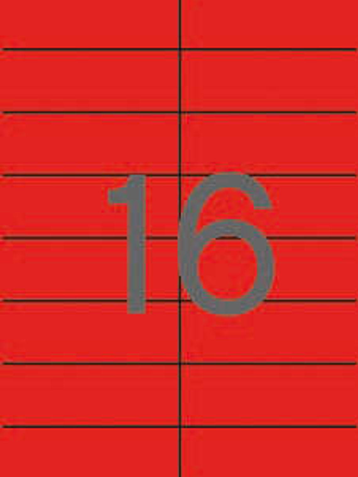 Apli Etiquetas Rojas Permanentes 105.0 x 37.0mm 20 Hojas 1