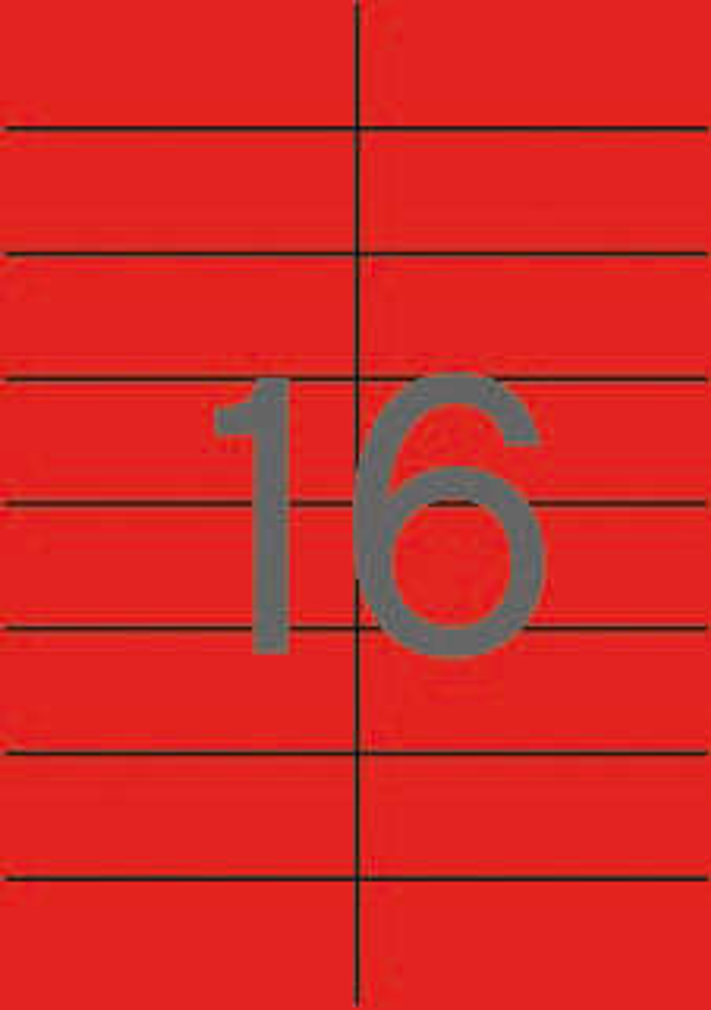 Apli Etiquetas Rojas Permanentes 105.0 x 37.0mm 20 Hojas 1