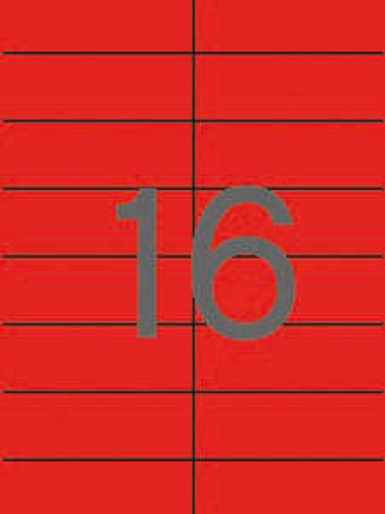 Apli Etiquetas Rojas Permanentes 105.0 x 37.0mm 20 Hojas 1