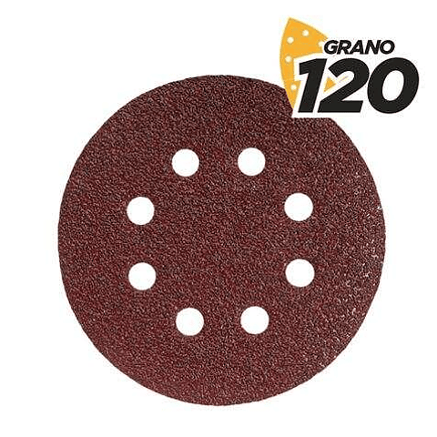 Blim Pack de 10 Lijas con Velcro para Lijadora BL0136 - 150mm - Grano 120 - Formato Circular