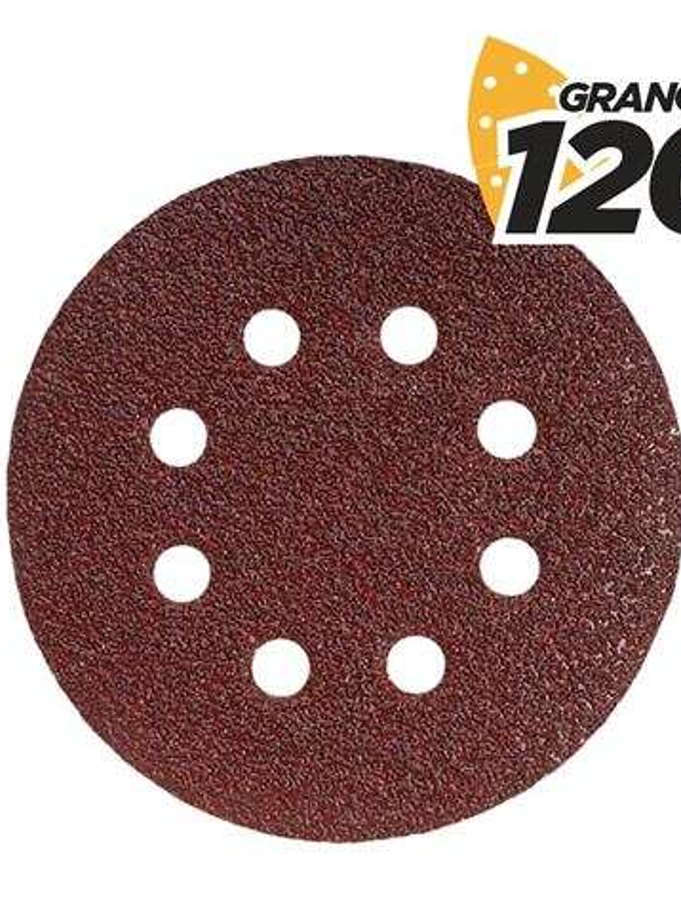 Blim Pack de 10 Lijas con Velcro para Lijadora BL0136 - 150mm - Grano 120 - Formato Circular 1