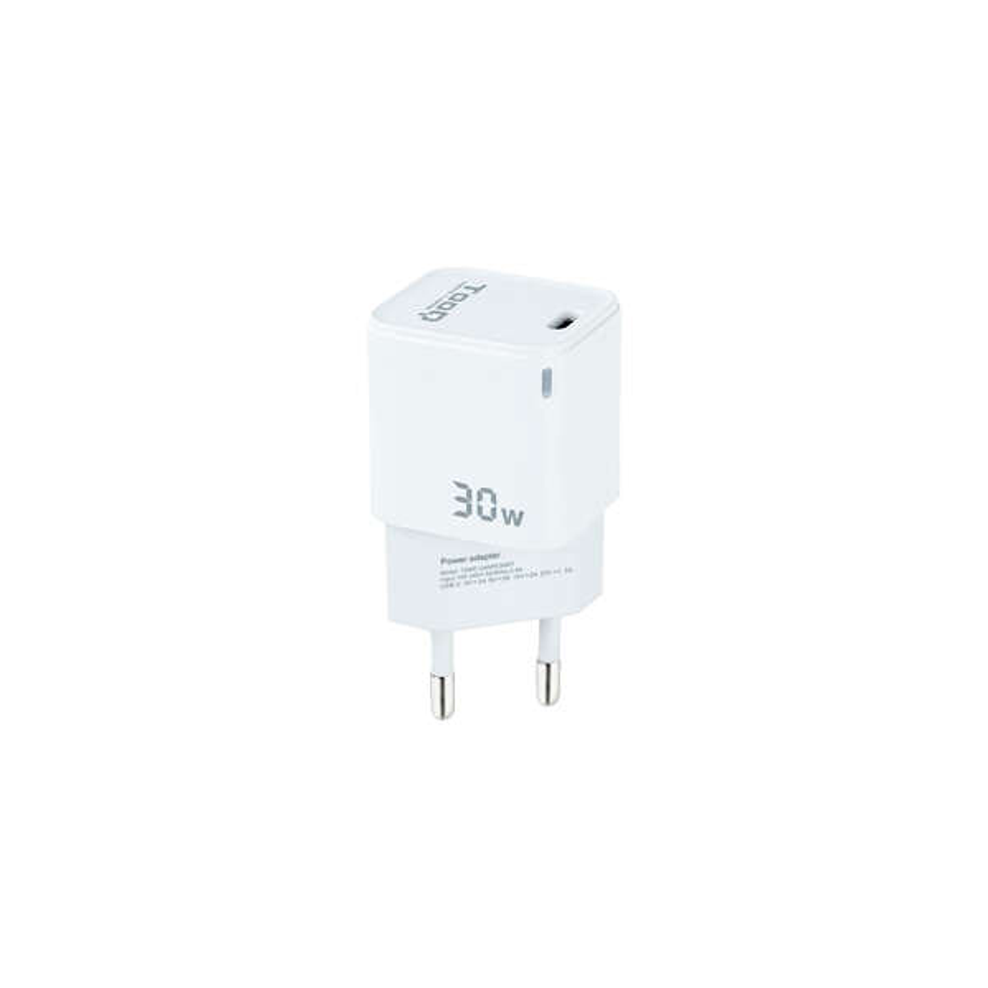Tooq Cargador de Pared GaN USB-C/PD 30W - Color Blanco 1