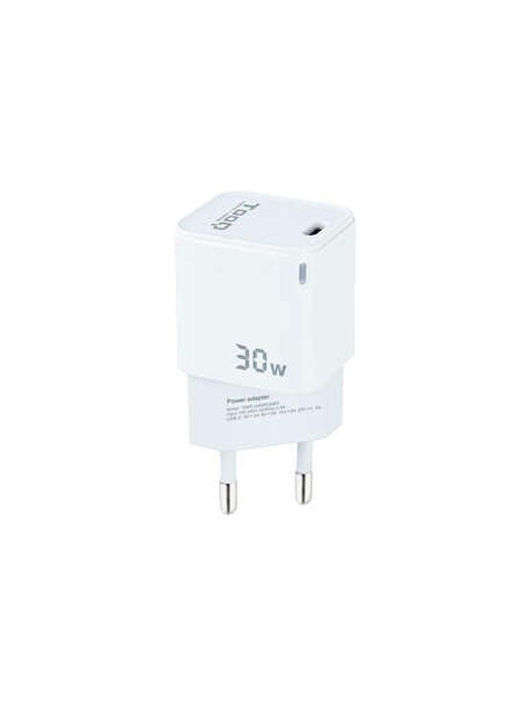 Tooq Cargador de Pared GaN USB-C/PD 30W - Color Blanco 1