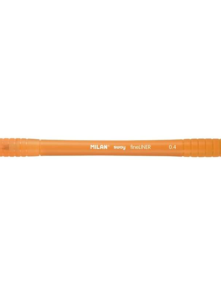 Milan Sway Fineliner Rotulador - Punta Fina 0.4mm - Ergonomico - Tinta al Agua - Color Naranja 1