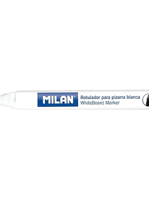 Milan Rotuladores para Pizarra Blanca con Punta Redonda - Punta 4.7 mm - Tinta a Base de Alcohol - Borrable en Seco - Color Negro