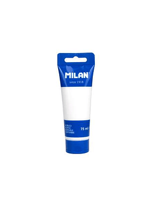 Milan Tubo de Pintura Acrilica 75ml - Pigmentos de Alta Calidad - Mezclable - Color Blanco
