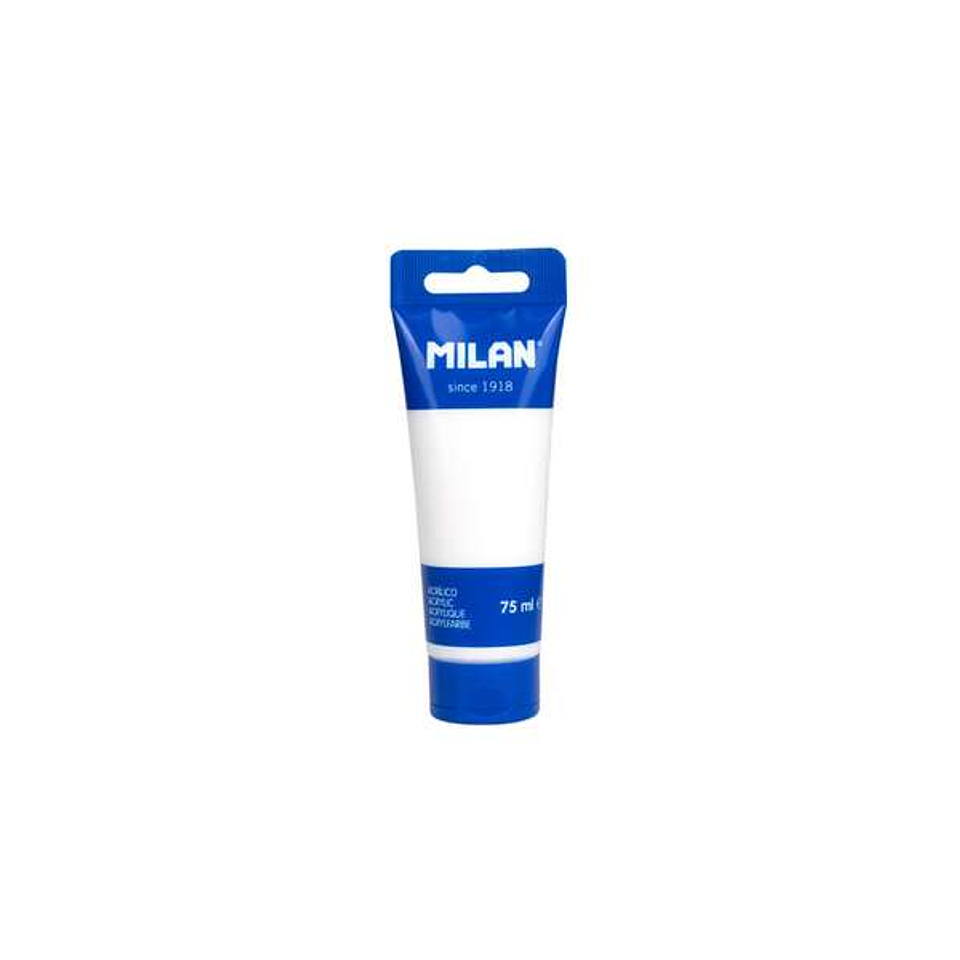 Milan Tubo de Pintura Acrilica 75ml - Pigmentos de Alta Calidad - Mezclable - Color Blanco 1