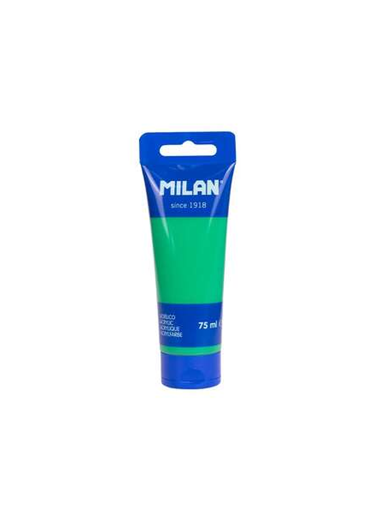 Milan Tubo de Pintura Acrilica 75ml - Pigmentos de Alta Calidad - Mezclable - Color Verde 1