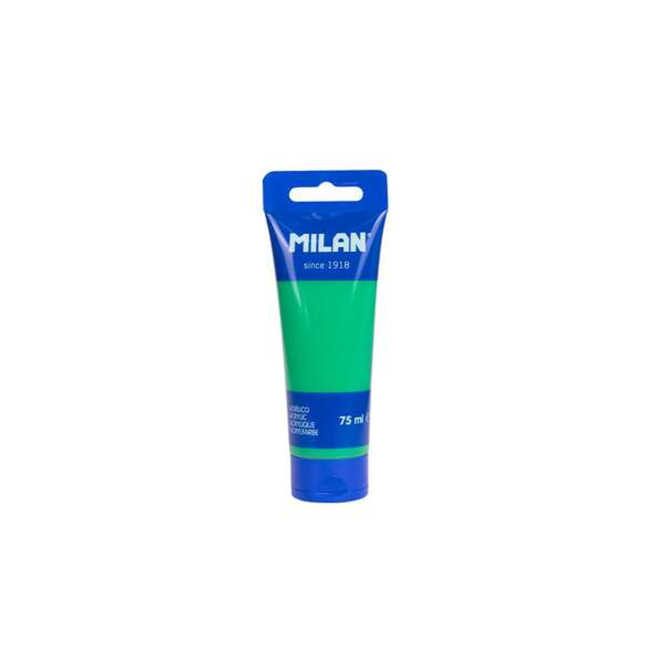 Milan Tubo de Pintura Acrilica 75ml - Pigmentos de Alta Calidad - Mezclable - Color Verde 1