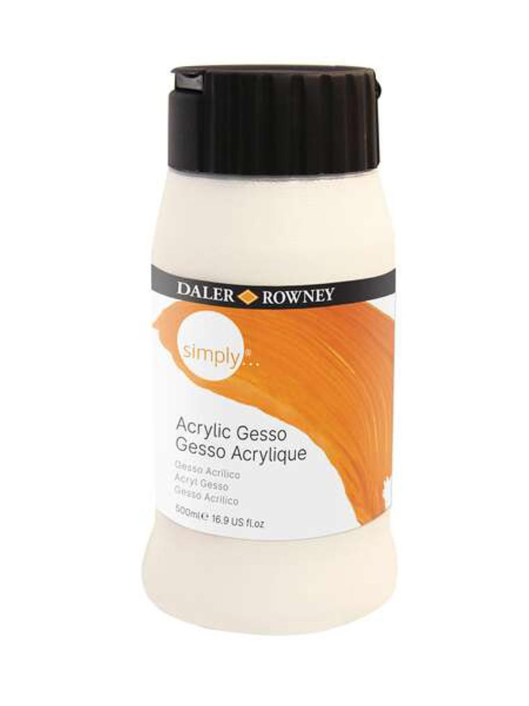 Daler Rowney Simply Bote de Imprimador de Yeso 500ml - Color Blanco 1