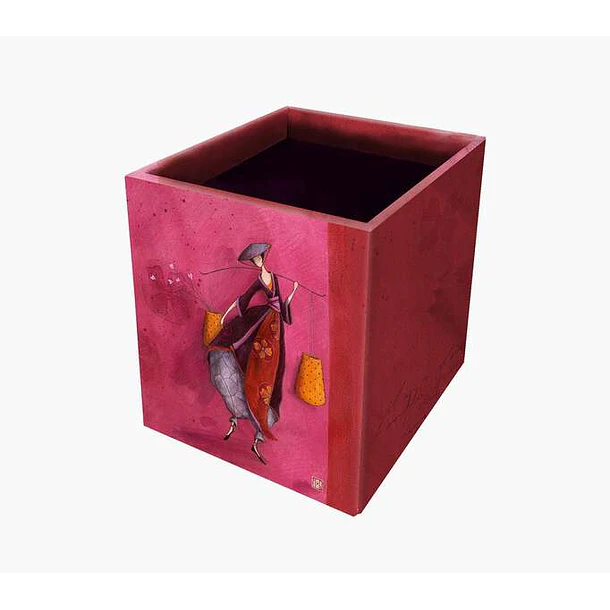 Pictura Gaëlle Boissonnard Caja Portalapices - 8.5x8.5x10.5cm - Diseño Artistico y Colorido - Ideal para Organizar Tus Lapices