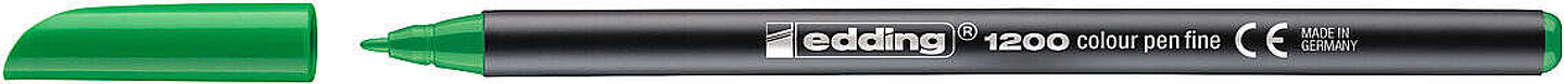 Edding 1200 Rotulador - Punta Redonda - Trazo 1mm - Tinta con Base de Agua - Color Verde Neon 1