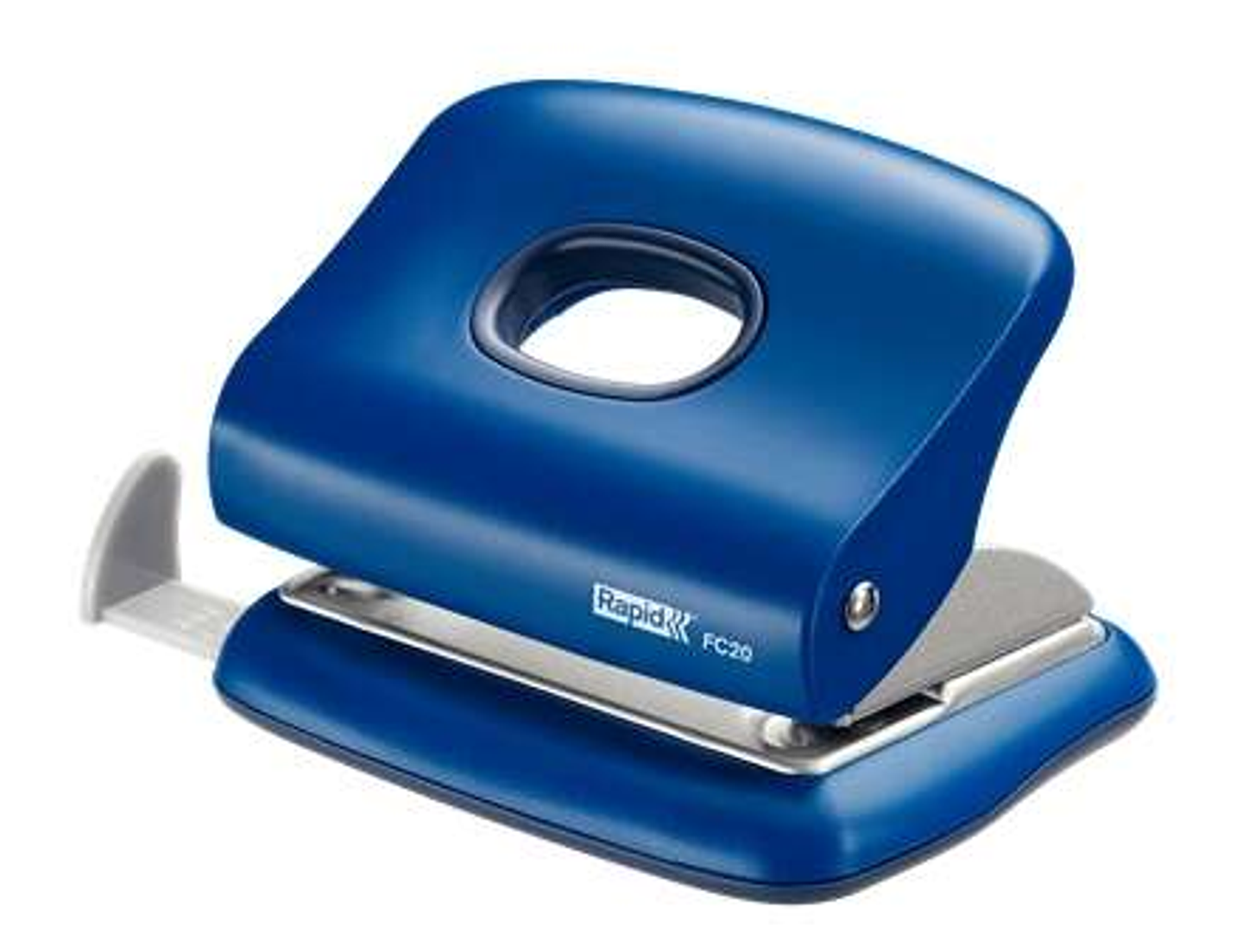 Rapid FC20 Taladro Perforador - Hasta 20 Hojas - Facil Vaciado - Punzones 5.5mm - Color Azul 1