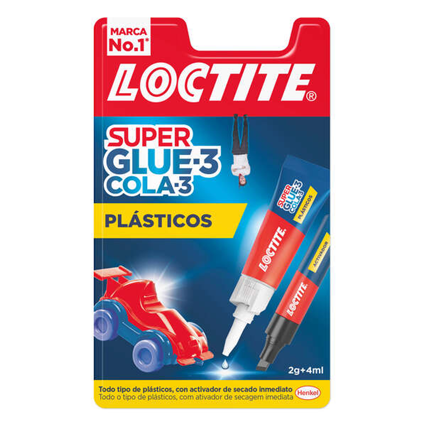 Loctite Superglue-3 Plasticos Dificiles Pegamento 2gr + Activador 4ml - Pegamento Transparente y Liquido - Formulado para Plasticos Dificiles - Facil 1