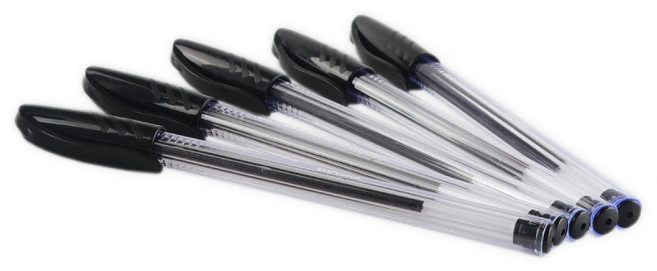 MKtape Pack de 36 Boligrafos Triangulares de Bola - Punta Redonda de 1.0mm - Escritura Suave - Color Negro 1