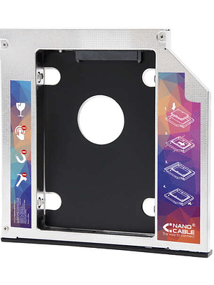 Nanocable Adaptador de Disco Duro de 7.0 mm para Unidad Optica de 9.5 mm en Portatil