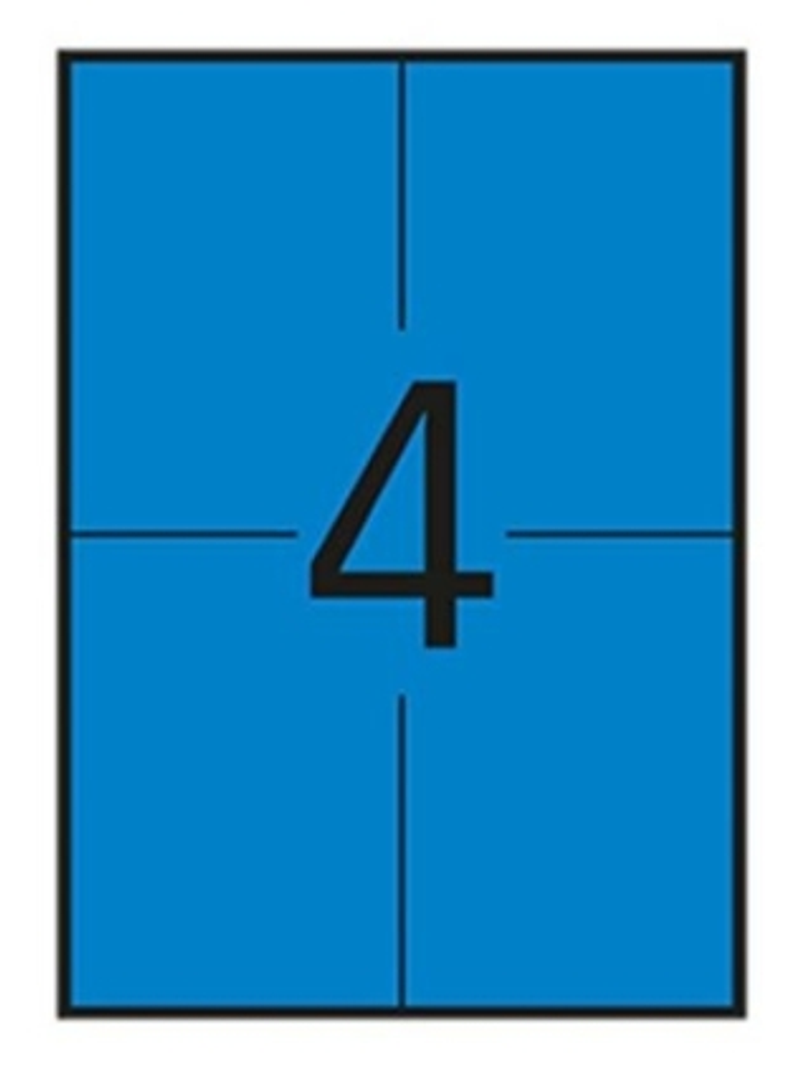 Apli Etiquetas Azules Permanentes 105.0 x 148.0mm 20 Hojas 1