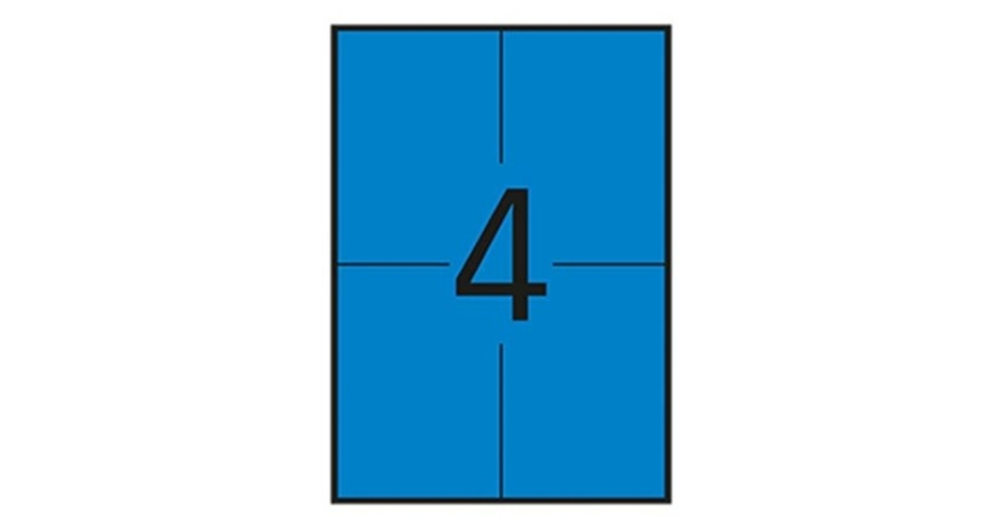 Apli Etiquetas Azules Permanentes 105.0 x 148.0mm 20 Hojas 1