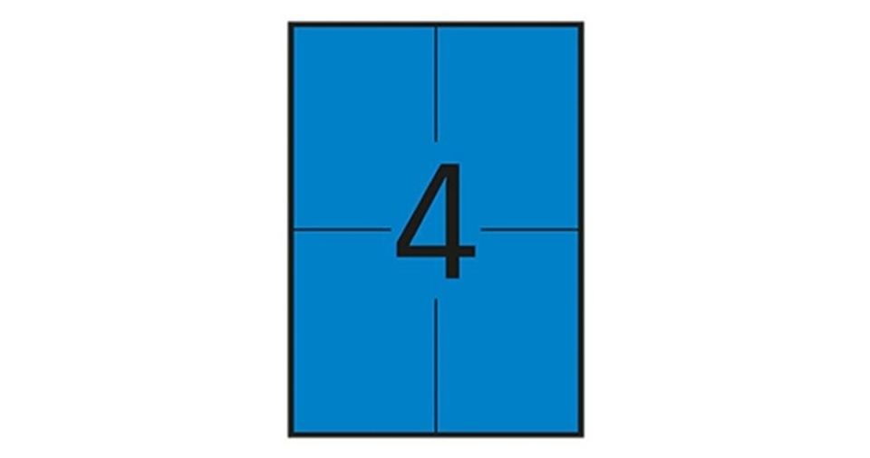 Apli Etiquetas Azules Permanentes 105.0 x 148.0mm 20 Hojas 1