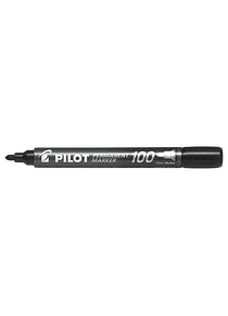 Pilot Rotulador Permanente 100 - Punta Fina de Bala 4,5mm - Trazo 1mm - Color Negro