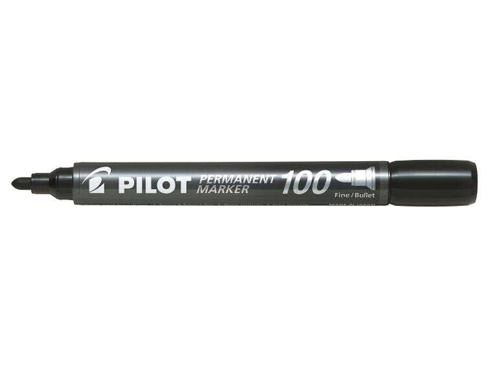 Pilot Rotulador Permanente 100 - Punta Fina de Bala 4,5mm - Trazo 1mm - Color Negro 1