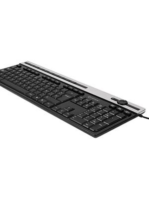 Unykach A2930 Teclado USB con 105 Teclas + 12 teclas multimedia - Teclas planas - Color Negro