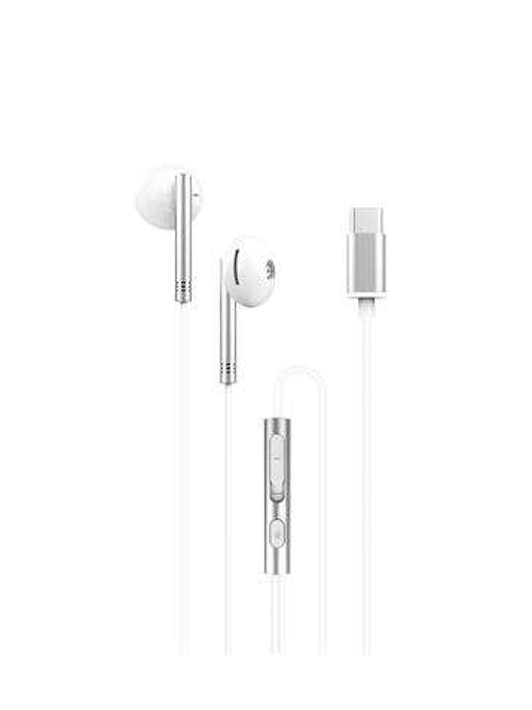 XO EP29 Auriculares Tipo C - Fuertes Graves - Cable 1.2m - Color Blanco 1