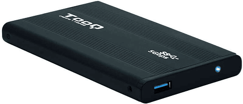 Tooq Carcasa Externa HDD/SDD 2.5" hasta 9,5mm SATA USB 3.0 - Color Negro