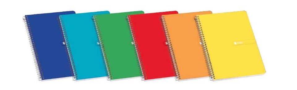 Enri Plus Cuaderno Espiral Formato Cuarto Cuadriculado 4x4mm - 80 Hojas 60gr - Cubierta Blanda - Colores Surtidos 1