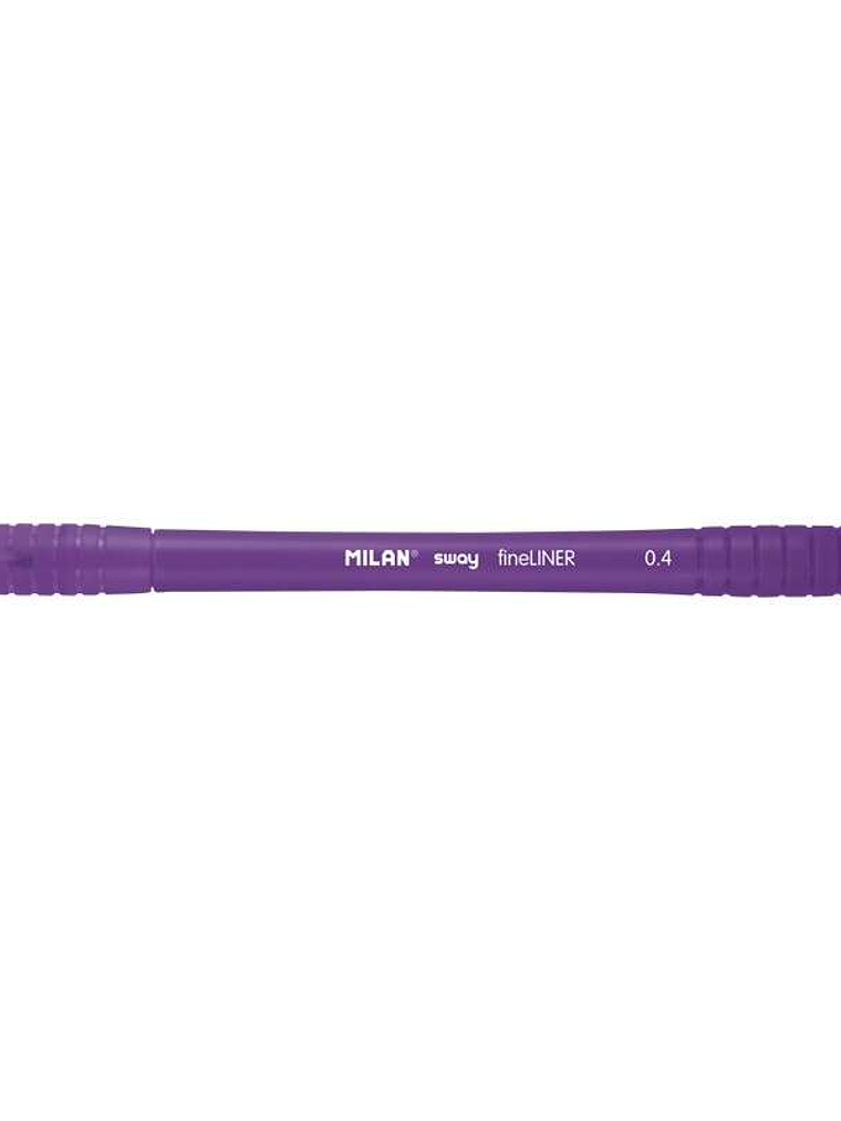 Milan Sway Fineliner Rotulador - Punta Fina 0.4mm - Ergonomico - Tinta al Agua - Color Violeta 1