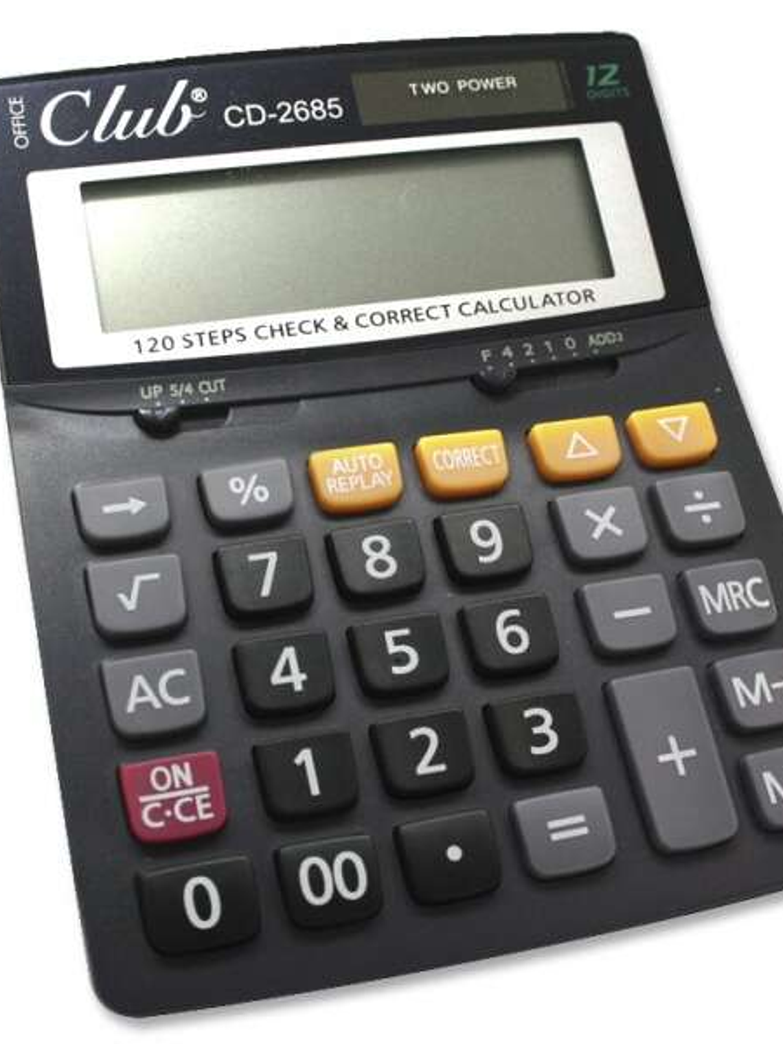 Ingraf CD-2685-12Rp Calculadora de 12 Digitos - Tecla de Borrado - 3 Teclas de Memoria - Doble Cero y Porcentaje - Suma Extragrande - Alimentacion Sol 1