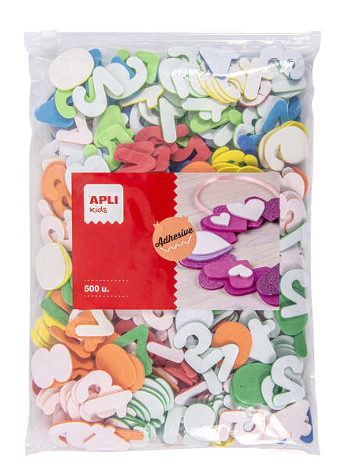 Apli Formas Goma Eva Adhesivas Numeros 500U - Faciles de Pegar - Vistosas - Ideales para Manualidades 1