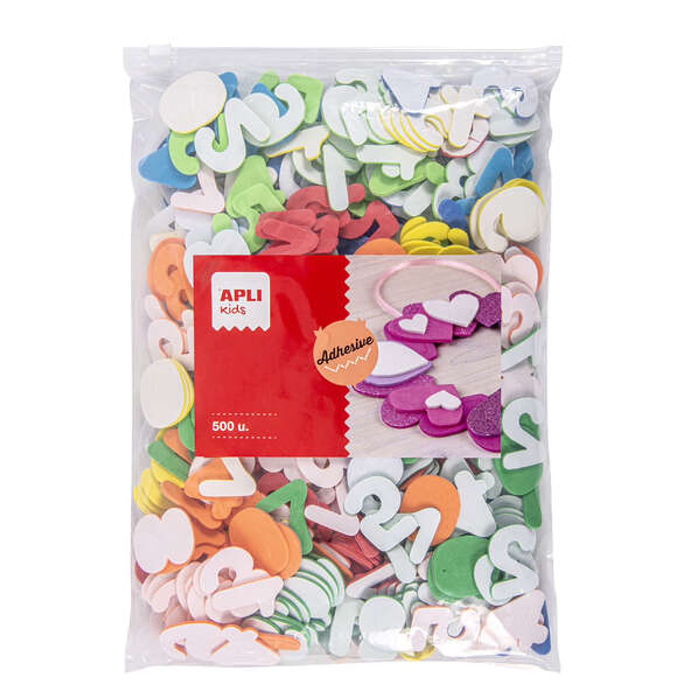 Apli Formas Goma Eva Adhesivas Numeros 500U - Faciles de Pegar - Vistosas - Ideales para Manualidades 1