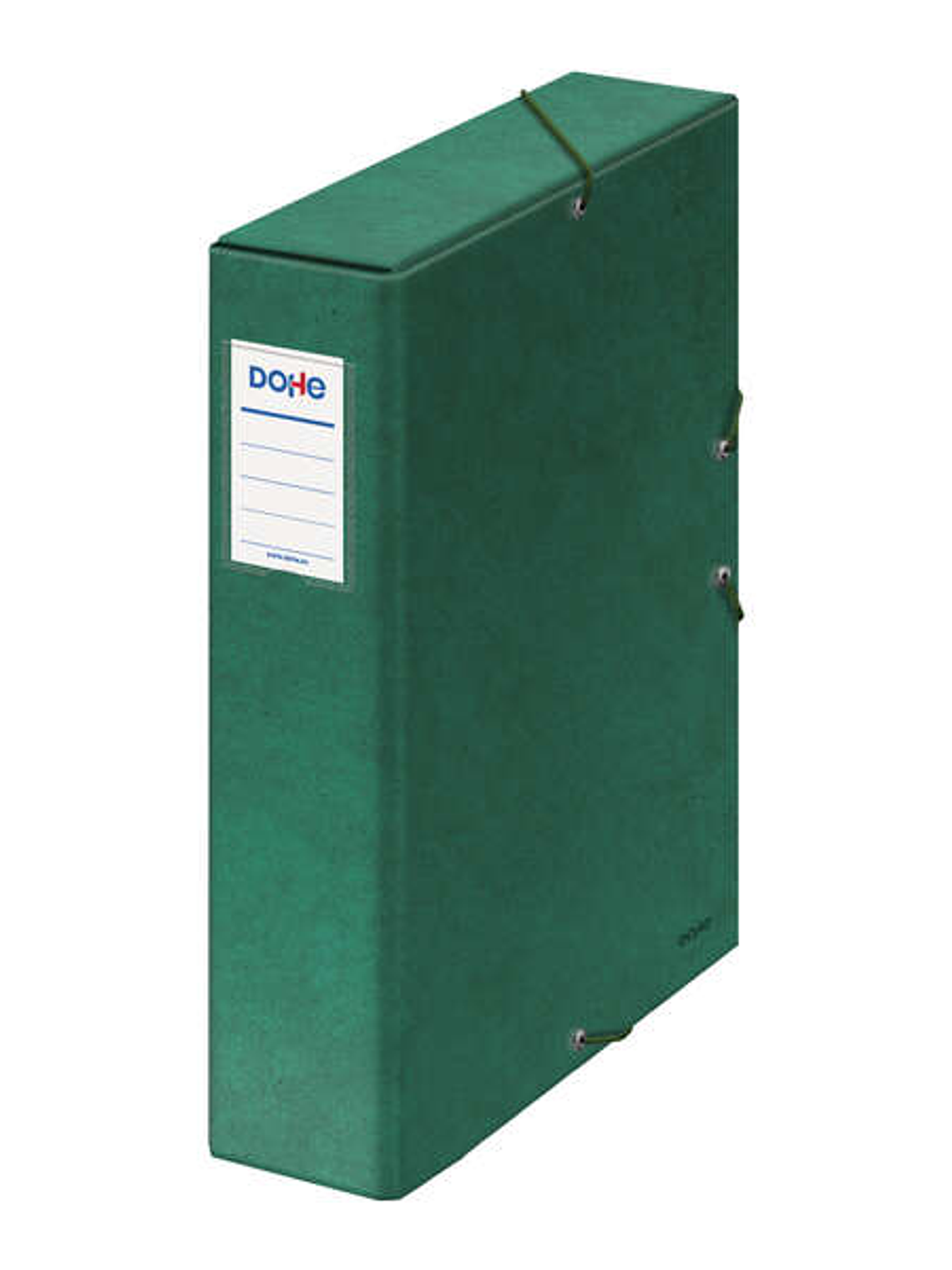Dohe Caja para Proyectos Lomo 7cm - Carton Forrado con Papel Impreso y Plastificado - Cierre con Gomas - Color Verde 1