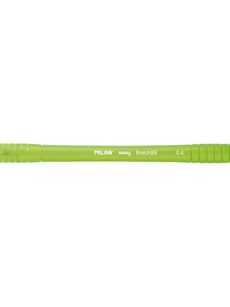 Milan Sway Fineliner Rotulador - Punta Fina 0.4mm - Ergonomico - Tinta al Agua - Color Verde Claro 1