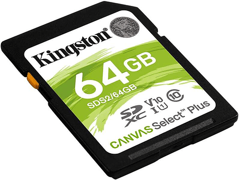 Kingston Tarjeta SDXC 64GB UHS-I Clase 10 100MB/s Canvas Select Plus