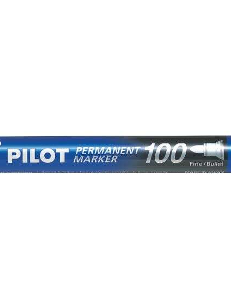 Pilot Rotulador Permanente 100 - Punta Fina de Bala 4,5mm - Trazo 1mm - Color Azul 1