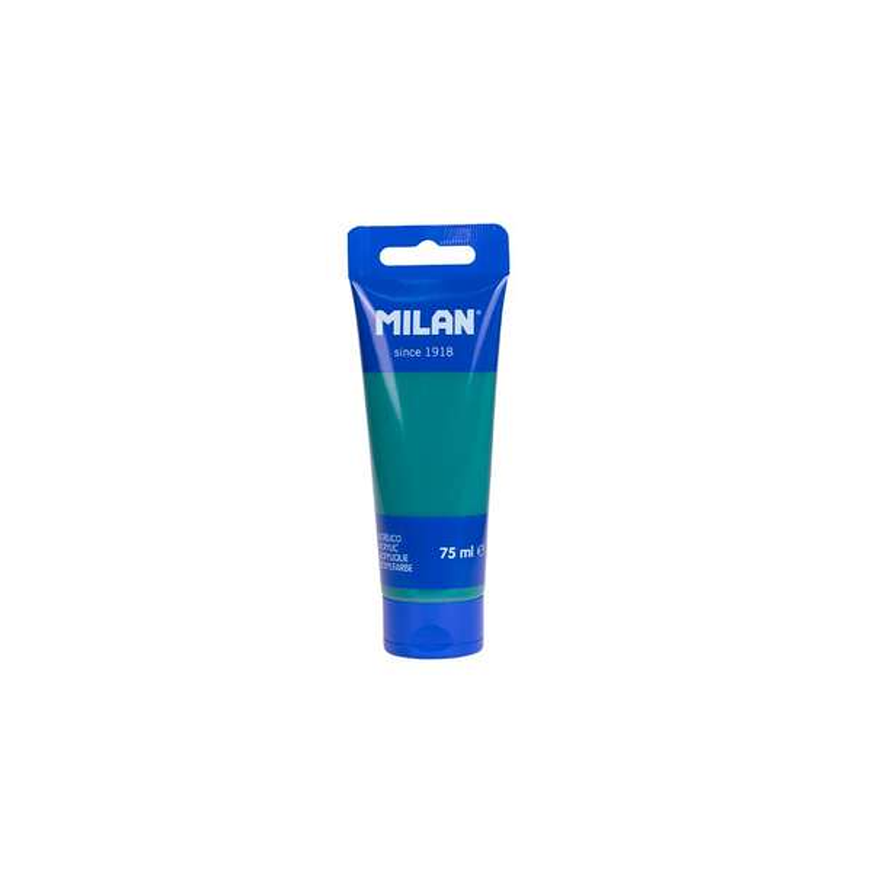 Milan Tubo de Pintura Acrilica 75ml - Pigmentos de Alta Calidad - Mezclable - Color Verde Oscuro 1