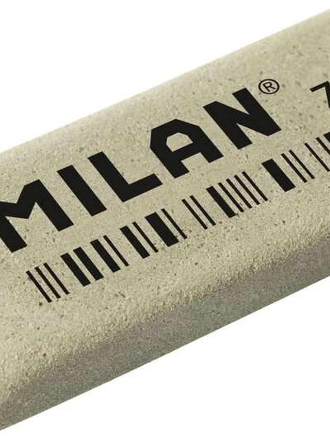 Milan 740G Goma de Borrar Abrasiva Biselada - Flexible - Miga de Pan - Caucho - Color Gris 1