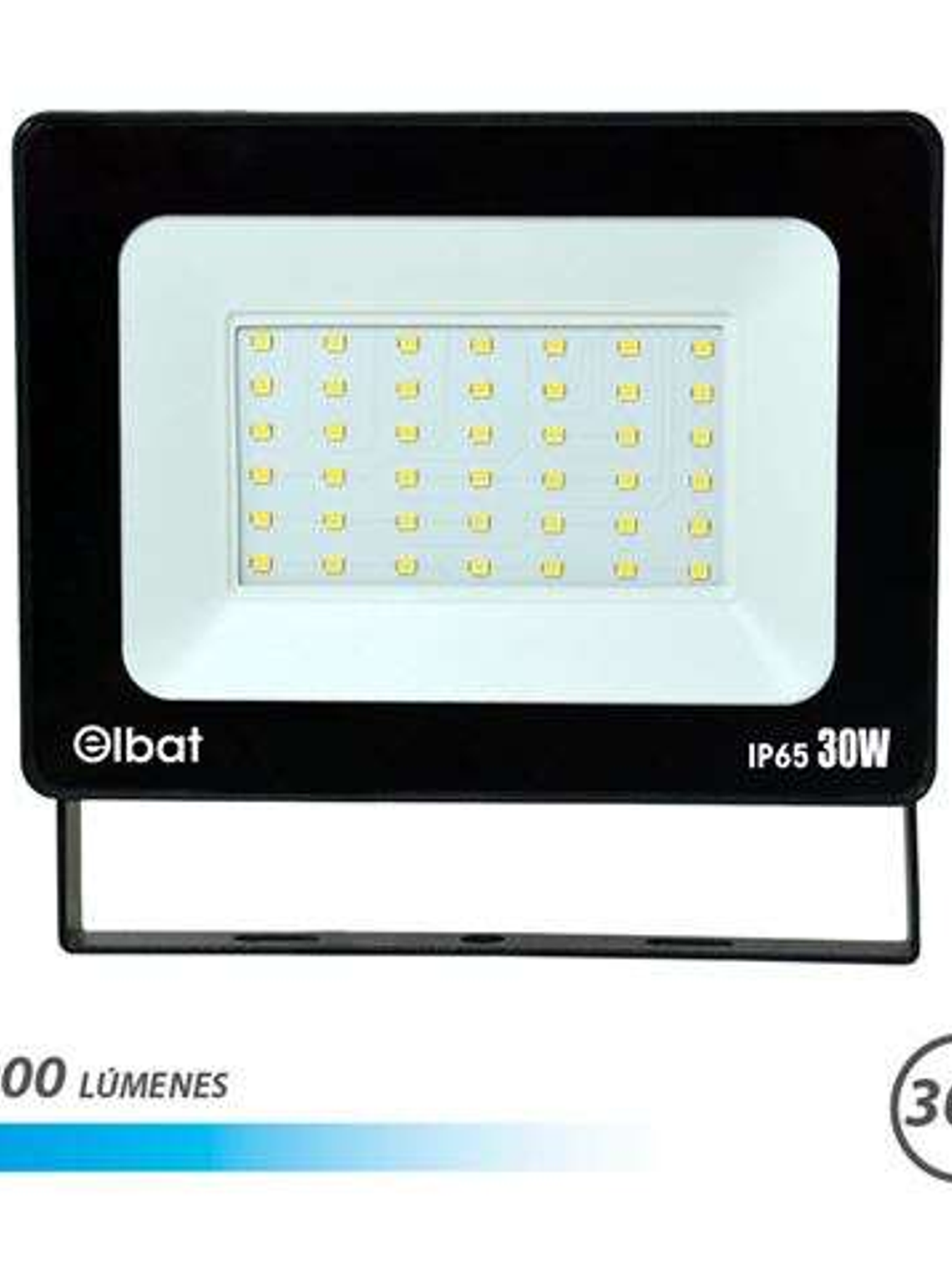 Elbat Foco LED de 30W - Potencia: 30W - Lumenes: 2900 - 6.500K Luz Fria - 30.000 - 50.000 Horas de Vida - Angulo 120º - Proteccion: IP65 para Usar en 1