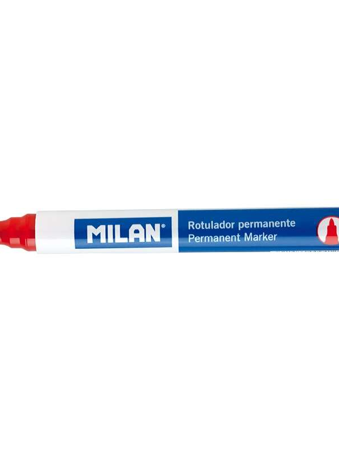 Milan Rotulador Permanente - Punta Redonda 4mm - Tinta a Base de Alcohol - Color Rojo 1